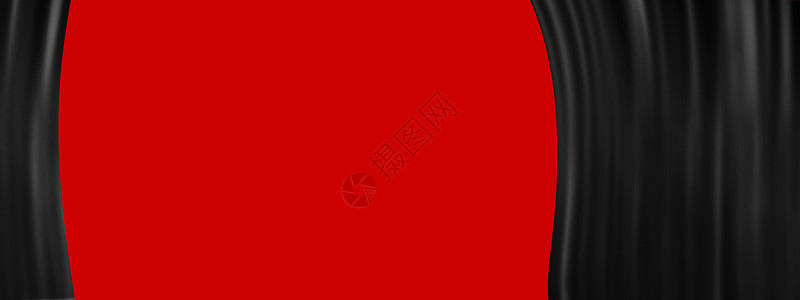 黑色舞台剧院幕布在红色背景上打开 带复制 sp推介会仪式戏剧奢华材料乐队平台歌剧音乐会展示背景图片