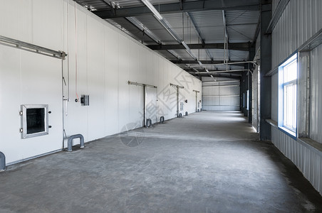工厂的仓库冷柜温度白色店铺房间工业植物食物商品冰箱生产背景图片