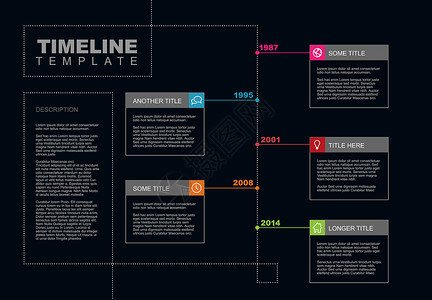 矢量图时间线报告模板设计图片