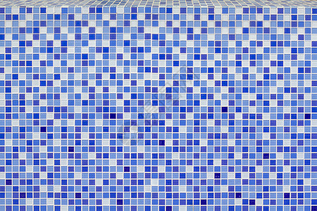 蓝色瓷砖马赛克陶瓷地面浴室制品艺术棕色正方形背景图片