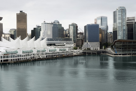 加拿大温哥华市港景景观海高清图片素材
