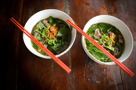 柬埔寨面条汤米粉饭馆美食家卡图筷子食物汤面旅游美食高清图片