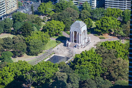 悉尼东向海德公园的空中景象植物摩天大楼旅游海洋天线地标都市港口城市建筑学新南威尔士州高清图片素材