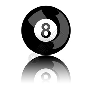 8 3D Billiard球8号背景图片