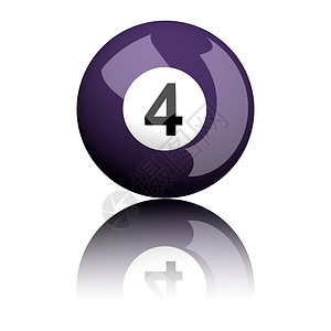 Billiard 球四号三维3D背景图片