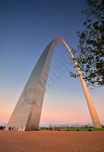 圣路易斯拱门美国城市景观高清图片