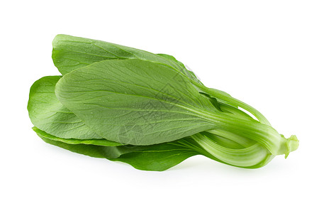 在白色背景上隔离的 Bokchay 卷心菜叶子营养饮食蔬菜绿色食物植物背景图片