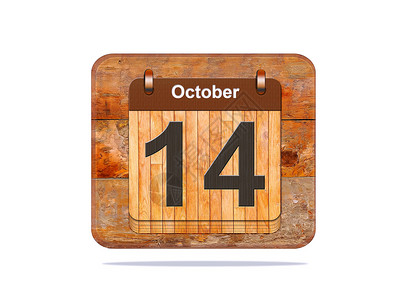 10月14号日历插图背景图片