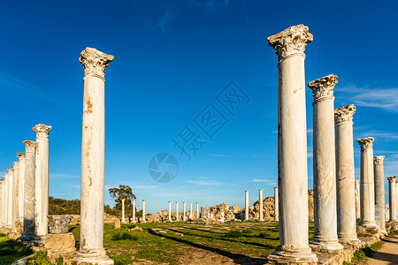 萨拉米斯 希腊和罗马考古遗址古代专栏旅游历史性遗迹大理石遗产历史地标观光纪念碑旅行背景