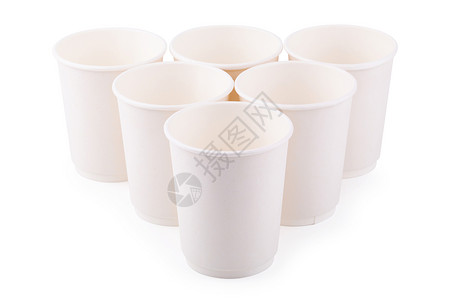 白色背景孤立的白皮书白纸咖啡杯以白色背景隔离尺寸饮水杯茶点纸杯纸板杯子咖啡空白咖啡店背景图片