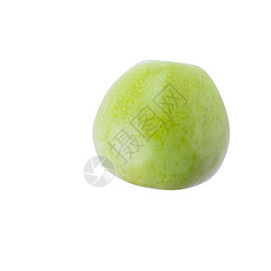 白色背景上孤立的新鲜绿苹果场地奶奶绿色营养食物饮食水果背景图片