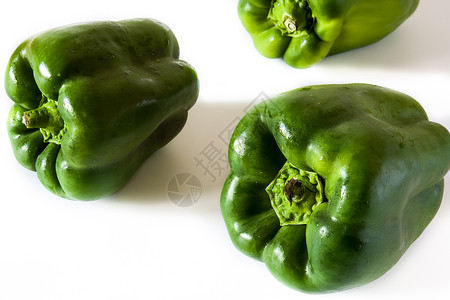 新鲜绿胡椒饮食蔬菜食物健康绿色白色营养背景图片