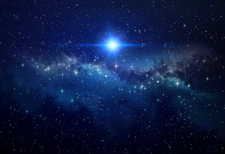 蓝色星云外层空间的亮星世界辉光恒星星云银河系星团科学宇宙星系科幻背景