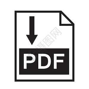 下载孤立在白色背景上的 pdf 文件按钮 文件图片素材