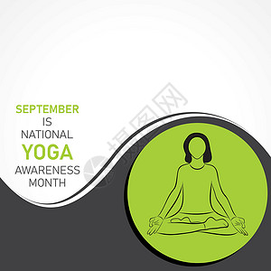 每年 9 月举办全国瑜伽宣传月女士世界叶子国家宽慰插图传统活动灵活性压力背景图片