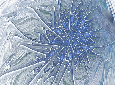 美丽的分形花 冬天雪霜背景小说陶瓷玫瑰技术插图艺术曲线绘画触角马赛克背景图片
