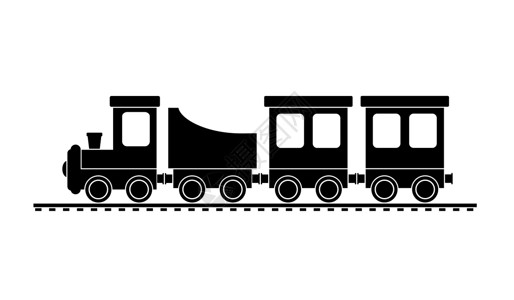 火车与蒸汽机车和客车简单的 ico设计图片