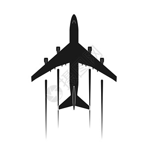 简单的飞机设计图标或日志草图控制踪迹空气翅膀透雕插图洲际航空公司机身插画