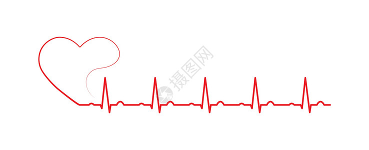 心率的心电图 医学与健康背景图片