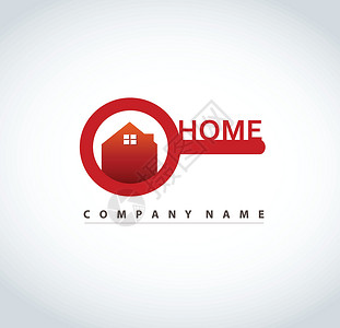 房地产行业矢量它制作图案的红房子标志设计建筑学家具公司销售商业住宅住房城市财产艺术背景图片
