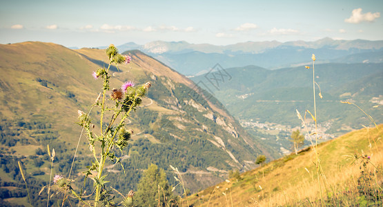 Pla D Adet 滑雪胜地的比利牛人视图国家爬坡天空山脉高山全景旅游荒野顶峰森林背景图片