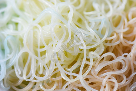 泰国大米面背景 特写泰国食物杂麦片奶油蔬菜文化午餐饮食厨房篮子盘子美食草药背景图片