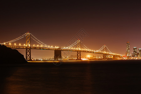 旧金山湾桥美国分馆城市地标黑色海洋全景景观高清图片