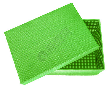 盒子包着壁布画布 - 打开 - 绿色背景图片