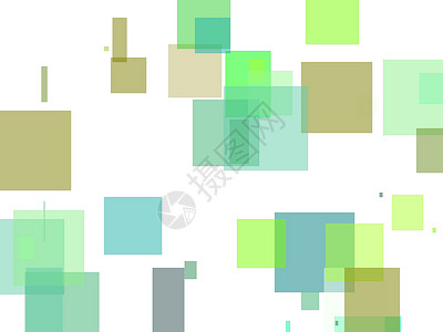 抽象的绿色方块插图背景几何学正方形背景图片