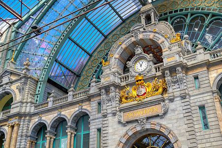 中心站普中央车站比利时高清图片
