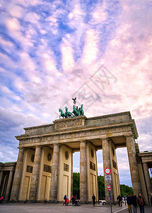 德国柏林勃兰登堡门建筑柱子首都纪念馆旅行地标景观吸引力旅游正方形背景