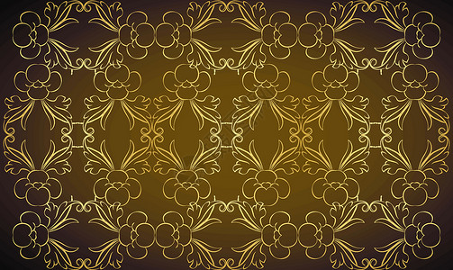 ar设计素材装饰 ar 上的数字纺织品设计织物风格奢华装饰品正方形打印叶子艺术棉布植物插画
