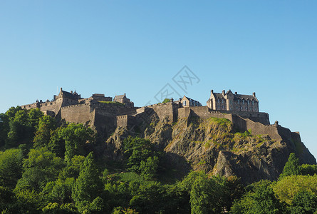苏格兰爱丁堡城堡建筑学地标城市建筑堡垒景观背景图片