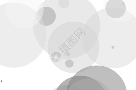 抽象的灰色圆圈插图背景气泡几何学白色黑色背景图片