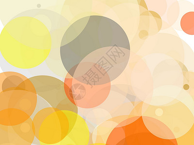 抽象灰色橙色黄色圆圈插图背景气泡黑色几何学白色背景图片