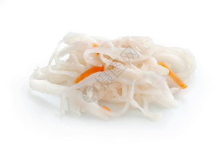 丰盛的酸菜食物白色生产背景图片