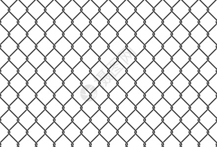 铁丝网围栏 矢量钢编织网图案插图 安全金属网屏障 监狱铁门安全围栏 简单纹理黑色无缝背景背景图片
