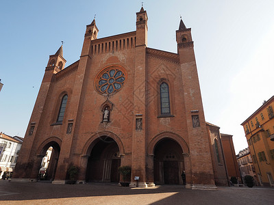 阿尔巴圣洛伦佐大教堂地标联盟建筑景观城市建筑学教会高清图片