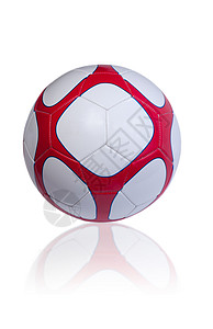 白色足球足球球游戏红色乐趣休闲运动白色爱好背景