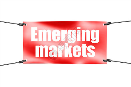 新兴市场用红横标语字背景图片