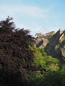 苏格兰爱丁堡城堡堡垒建筑学建筑城市地标景观背景图片