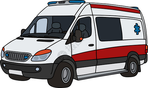红白救护车背景图片