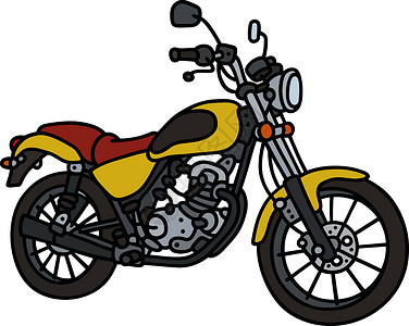 黄色的摩托车背景图片
