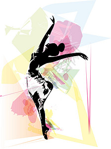 它制作图案芭蕾舞者灵活性冒充编舞女士舞蹈短裙芭蕾舞舞蹈家插图艺术家设计图片