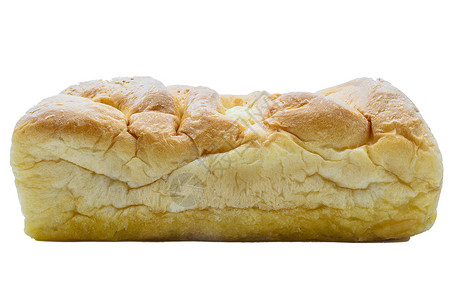 白色孤立的面包棕色黄油谷物水平脆皮金子小麦食物背景图片