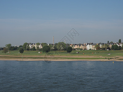 杜塞尔多夫的里昂河风景建筑建筑学地标城市景观社论联盟背景图片