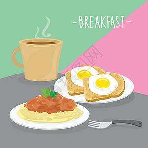 早餐食物和咖啡食物餐早餐乳制品吃喝菜单餐厅 Vecto饮食健康图表粮食午餐奶制品水果厨房活力面条设计图片
