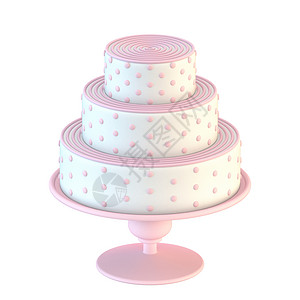 红粉色圆点带点的粉色白色蛋糕 3背景