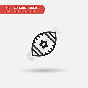 Rugby Ball 简单矢量图标 说明符号设计时针网站棒球艺术活动团队闲暇运动椭圆形保龄球标识背景图片