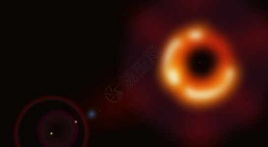 黑洞 全日食 抽象图像 插图背景图片